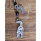 Vintage Far Fetched Sterling Silver Cat Moon Dangle Earrings Black Onyx Artisan
