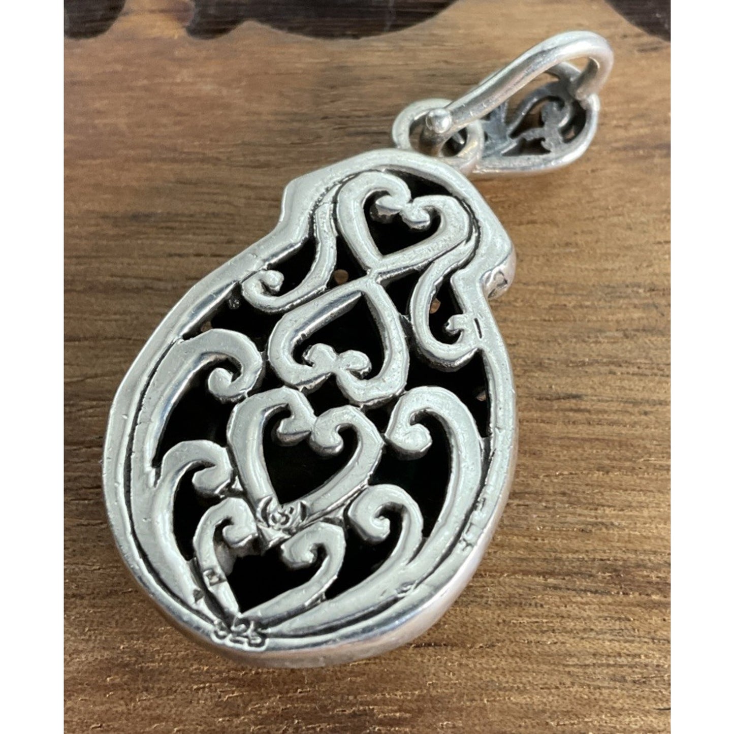 Vintage Sterling Silver Turquoise Pendant 925 Southwestern Artisan