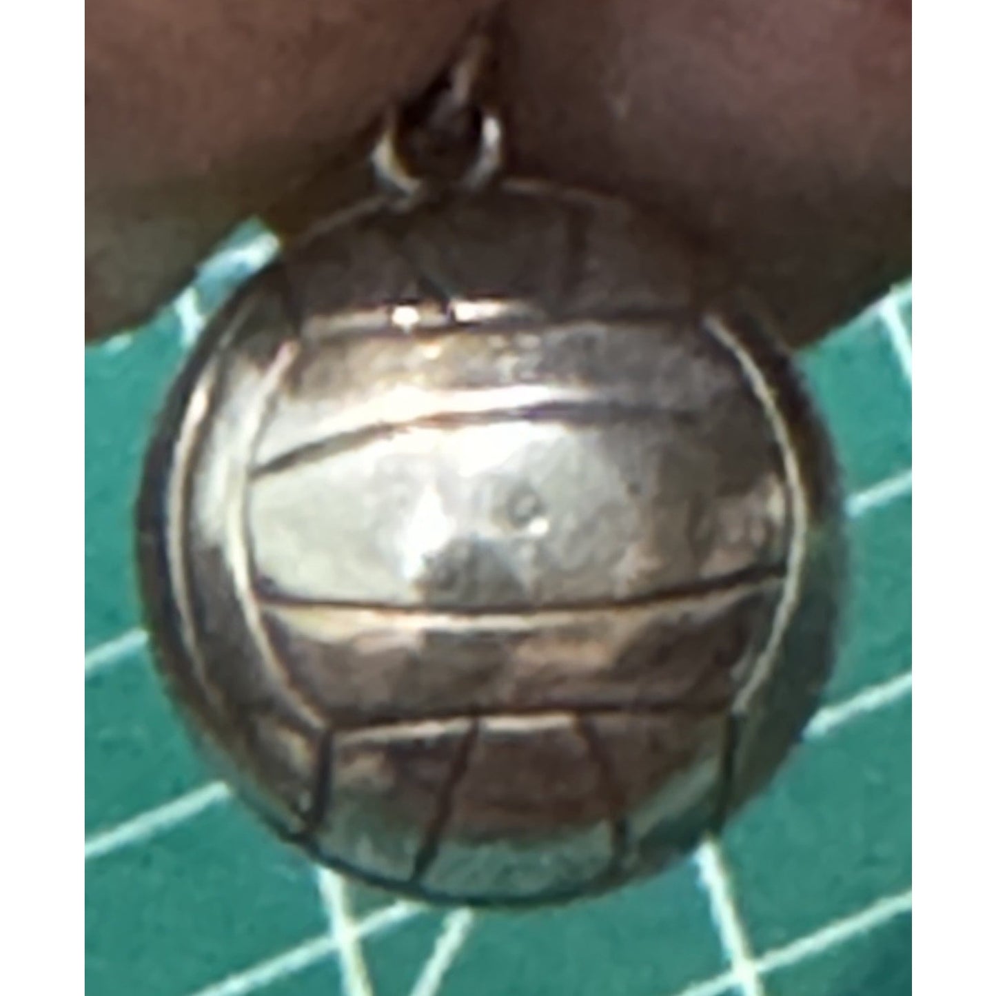 Vintage 925 Sterling Silver 3D Volleyball Ball Sports Charm Pendant - 1980-1990s