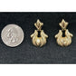 Vintage 14k Gold Door Knocker Post Dangle Drop Earrings