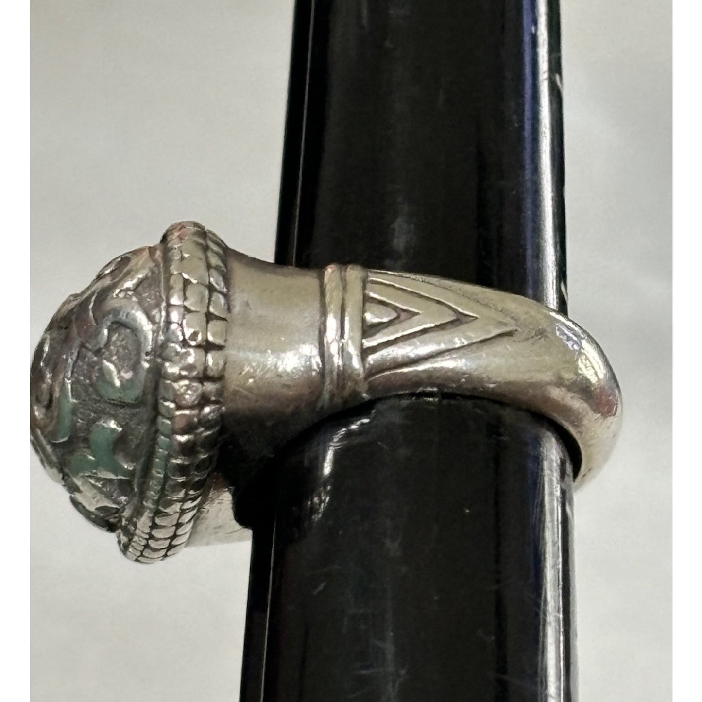 John Hardy Sterling Silver 925 Dayak Signet Statement Ring Size 7.5 Heavy 18g