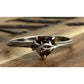 Sterling Silver Garnet Heart Bypass Love Ring 925 January Birthstone Size 10.25