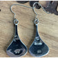 Vintage ATI Thailand 925 Sterling Silver Red Jasper Dangle Drop Earrings