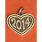 James Avery Retired Sterling Silver 2014 Year In Heart Charm Pre-Owned