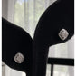 Sterling Silver Halo Stud Earrings Cushion Cut Micro Pave