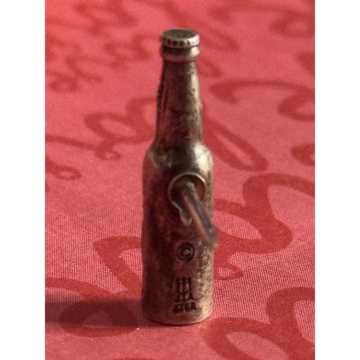 Pre owned James Avery Retired RARE HTF Sterling Silver LONE STAR BEER BOTTLE Pin Charm