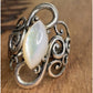 Carolyn Pollack CP 925 Sterling Silver Mother of Pearl Filigree Ring Size 8.5