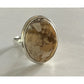 Sterling Silver Picture Jasper Ring 925 Size 7.5 Natural Earth Tone Stone