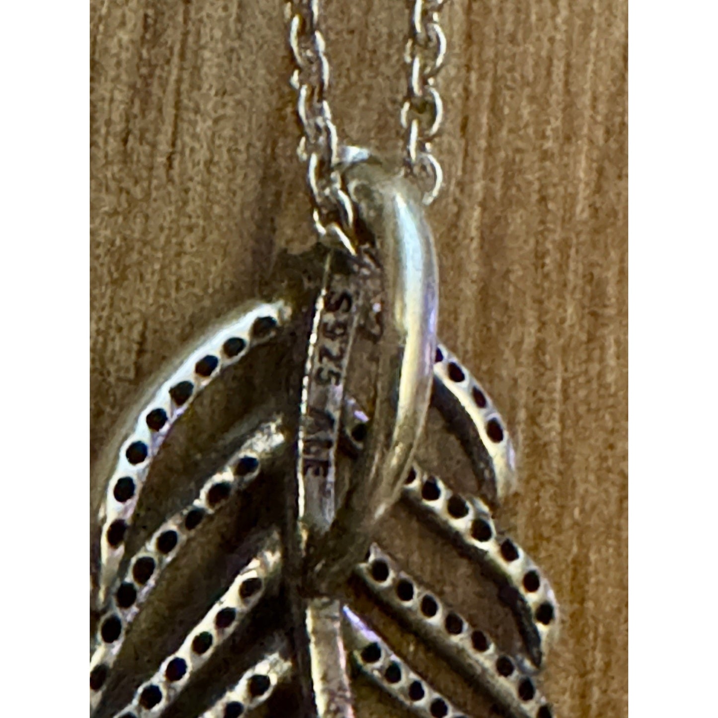 RETIRED Pandora Light As A Feather Sterling Silver Necklace 24” Adjustable Chain