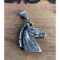 Vintage Silver Tone Horse Head Pendant Western Equestrian Charm Horse