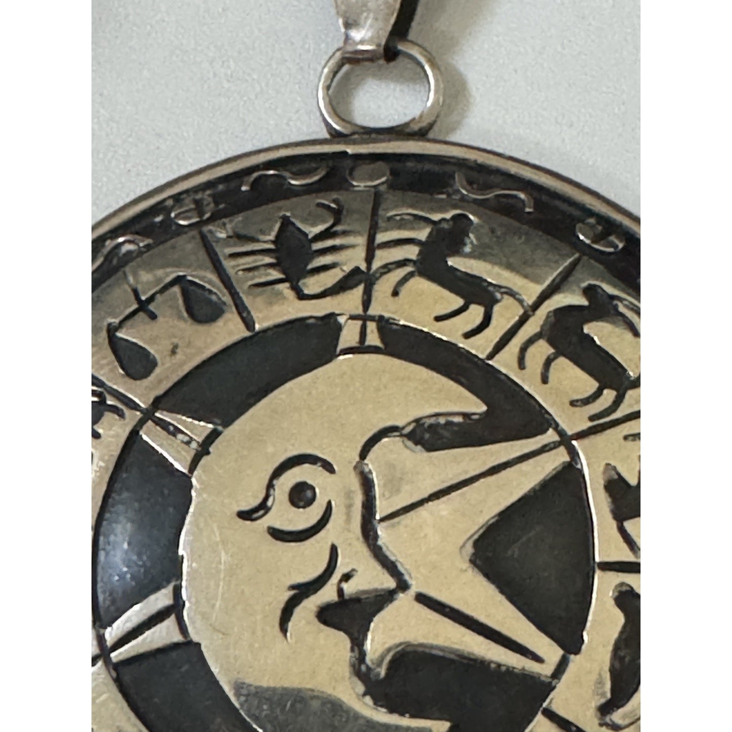 Taxco Mexico FRR Sterling 925 Zodiac Sun Moon Pendant Eagle 3 20.9g Vintage Mint