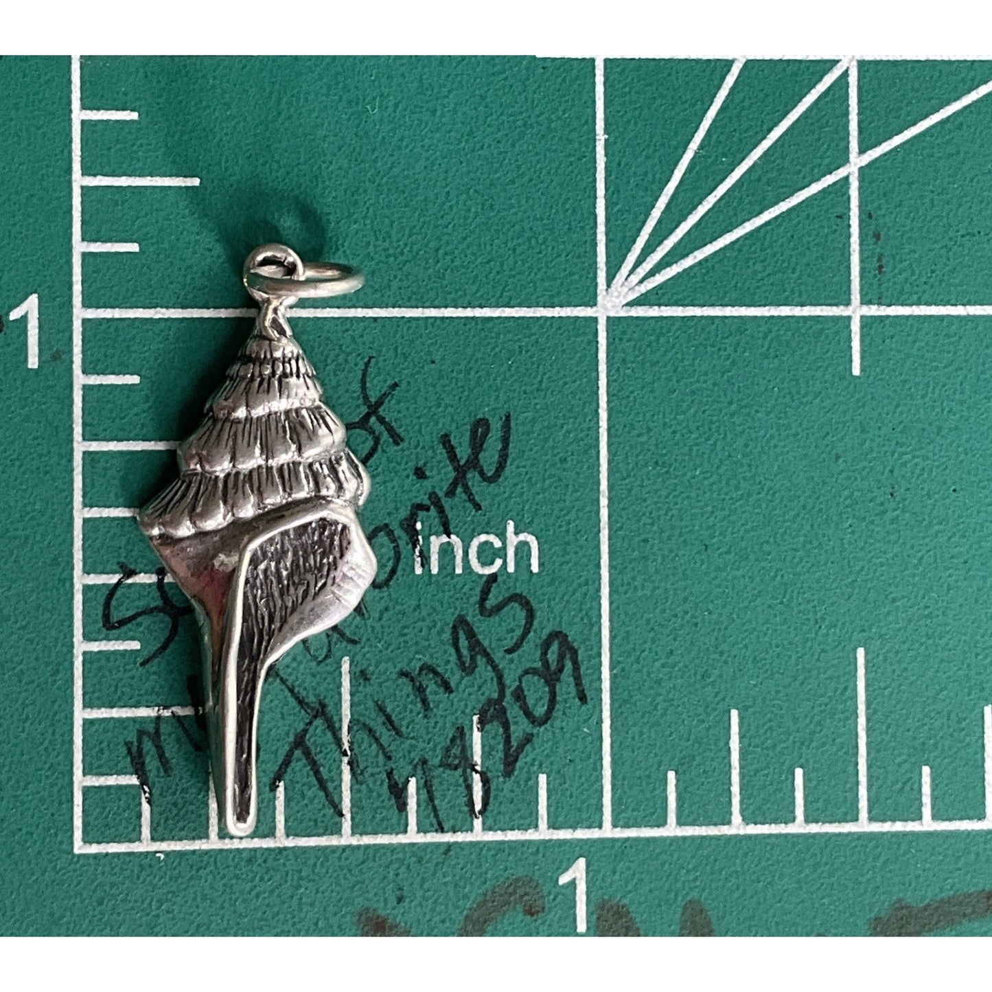 Vintage Sterling Silver Conch Shell Charm