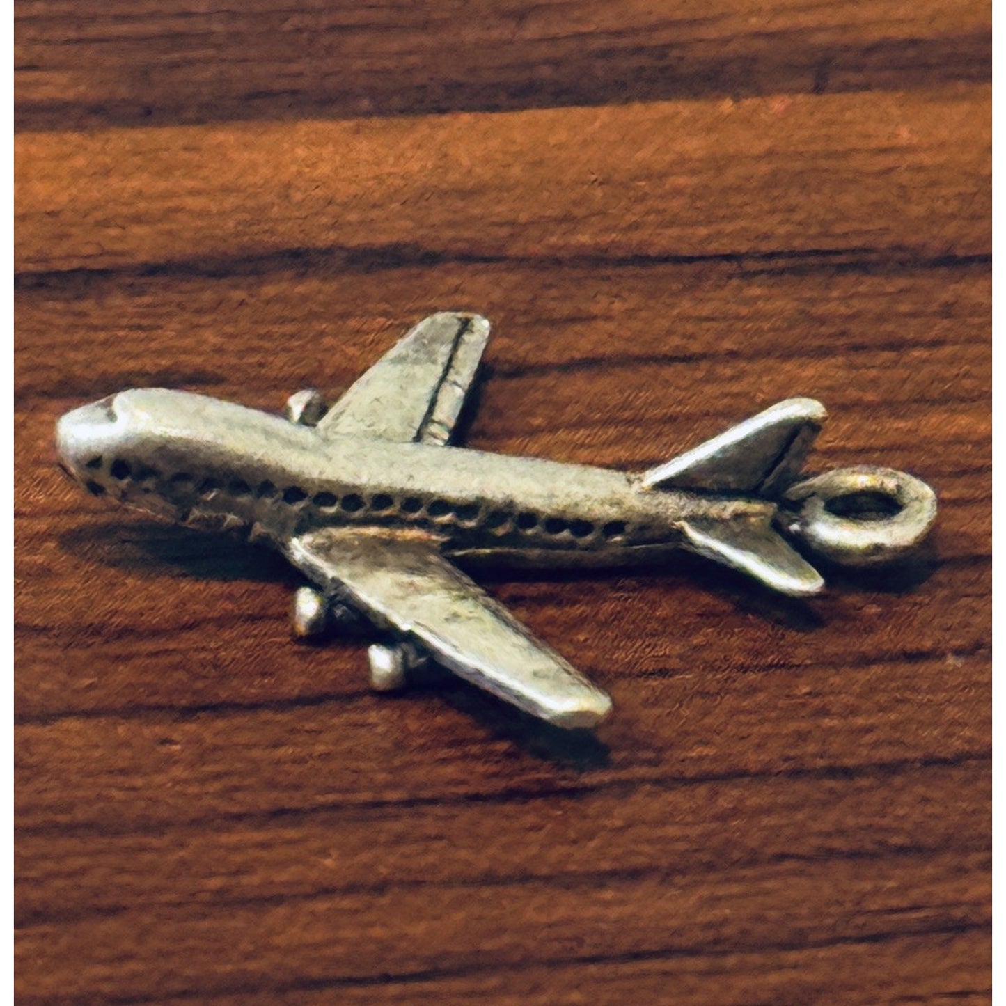 Vintage Danecraft Sterling Silver AIRPLANE Charm Pendant