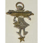 Vintage Taxco Angel Brooch Pin Sterling Silver & Brass IP Indalecio Paredes
