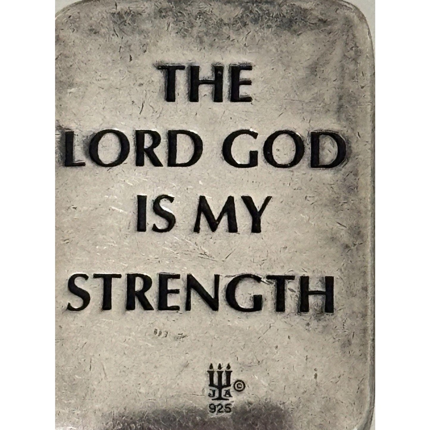 Pre Owned James Avery Rare Retired James Avery Logo Pendant The Lord God Is My Strength