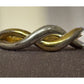 EVRY Jewels Two Tone Infinity Crossover Ring Gold Silver Tone Size 10