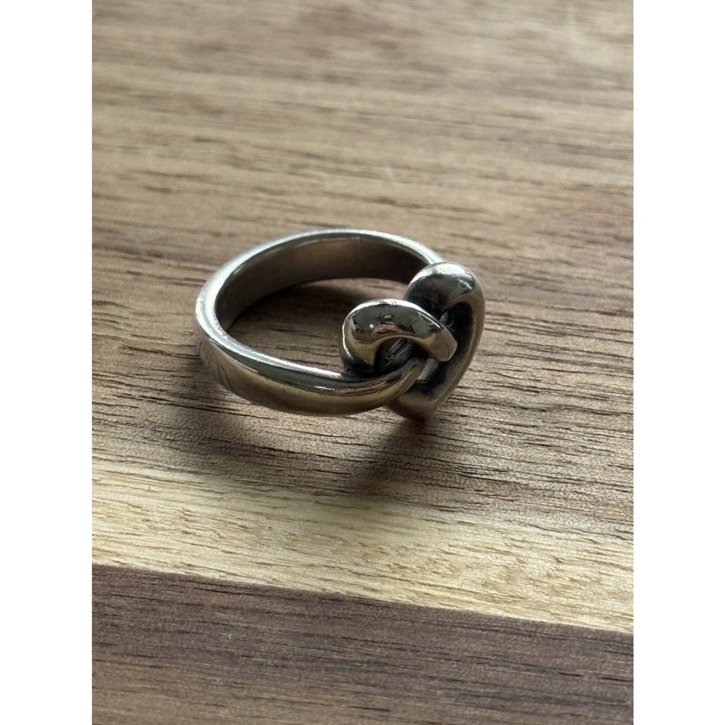 James Avery Retired Sterling Silver Heart Knot Ring Size 6