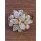 Vintage 18K HGE Gold Plated Opal Cluster Ring Natural Welo Opals Size 5.5