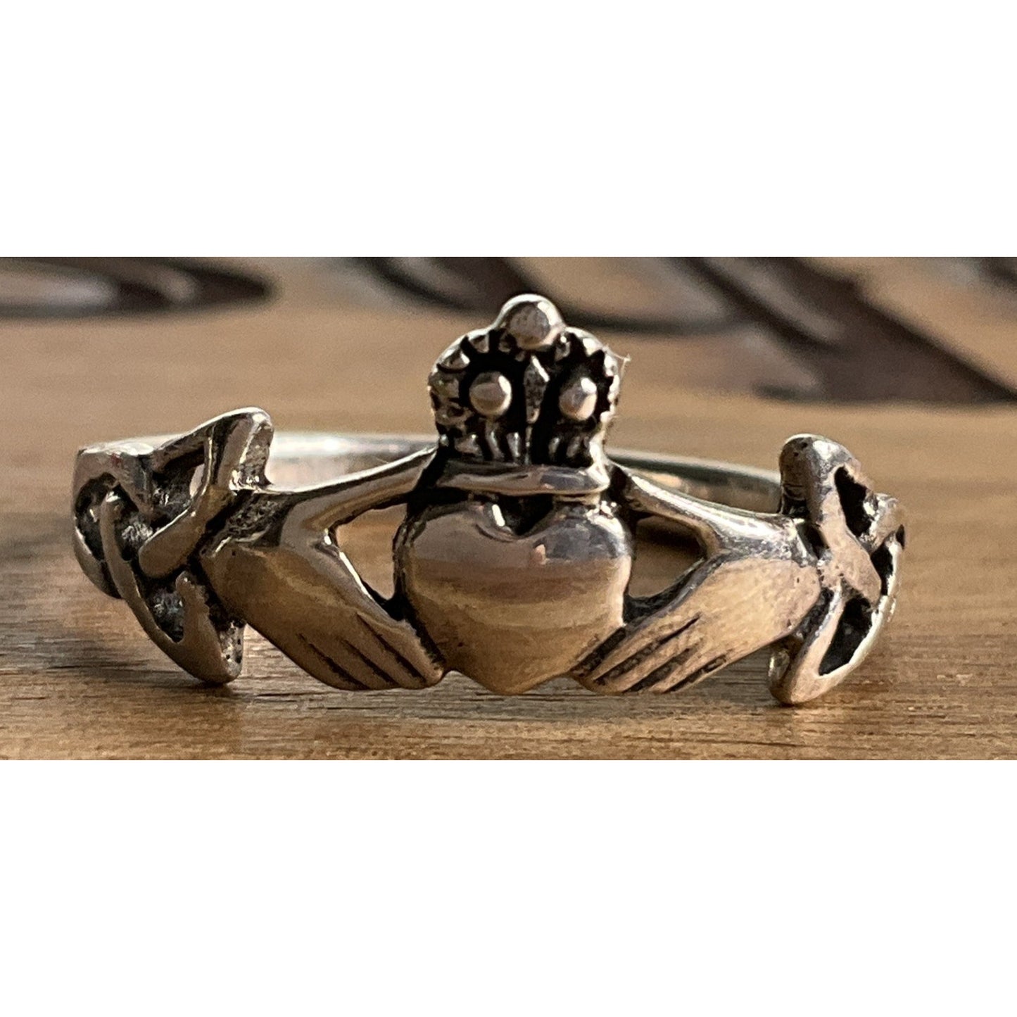 Sterling Silver Irish Claddagh Ring Love Loyalty Friendship Ring Size 10