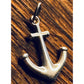 Vintage Sterling Silver Anchor Pendant Charm Signed RJ Nautical Maritime Jewelry