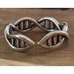 Sterling Silver DNA Ring 925 Double Helix Infinity Twist Band Size 7.5