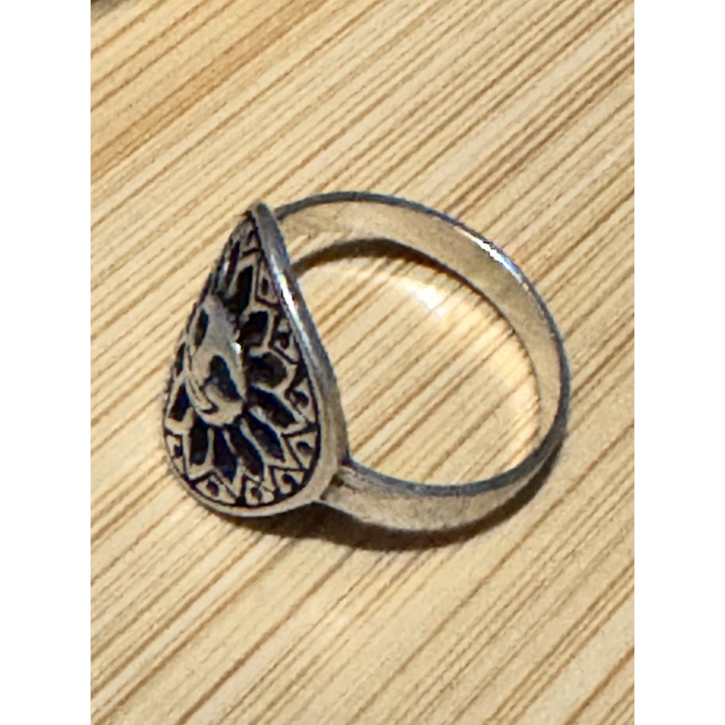 Vintage Sterling Silver Sun Face Y2K Celestial Boho Ring Size 7