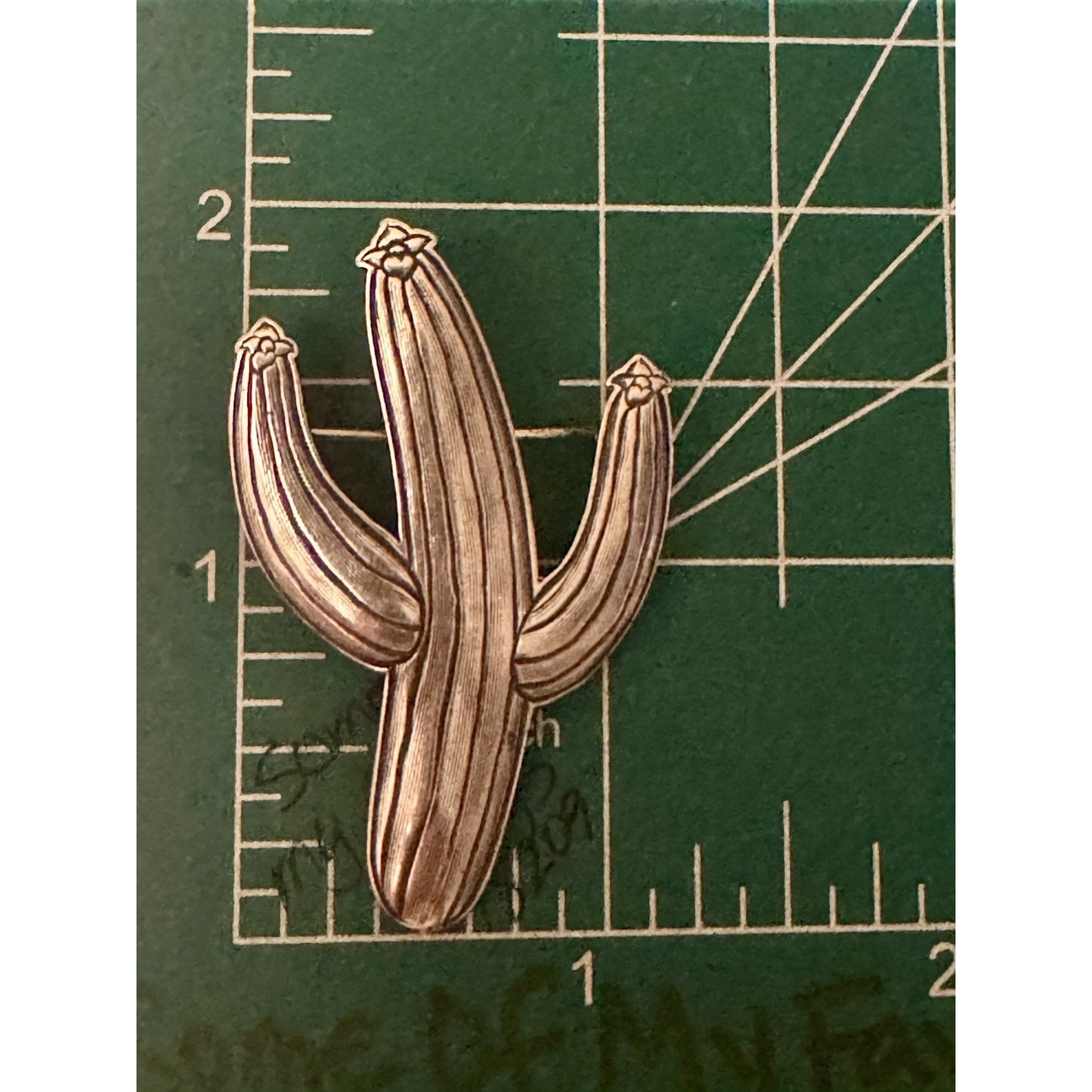 Vintage Kit Carson Sterling Silver Cactus Brooch Signed Southwestern Desert 2”