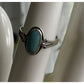 Vintage Turquoise Sterling Silver Ring Size 7 Oval Cabochon Southwestern Style