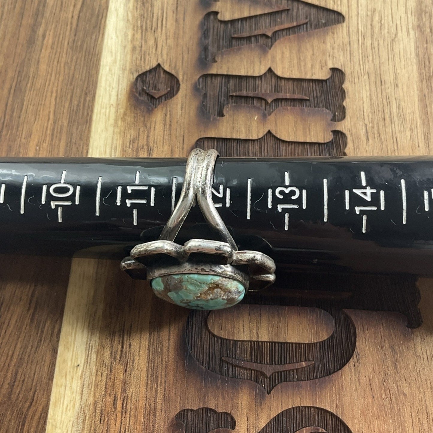 Vintage Sterling Silver Turquoise Ring Size 12 Large Statement Southwest Ring