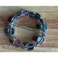 Vintage Sterling Silver Scarab Brooch Multi Gemstone Egyptian Revival Circle Pin