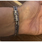 Vintage Bali Sterling Silver 925 Handwoven Double Chain Bracelet 25.2g, 7.75 gr