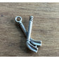 925 Sterling Silver Hockey Sticks Charm