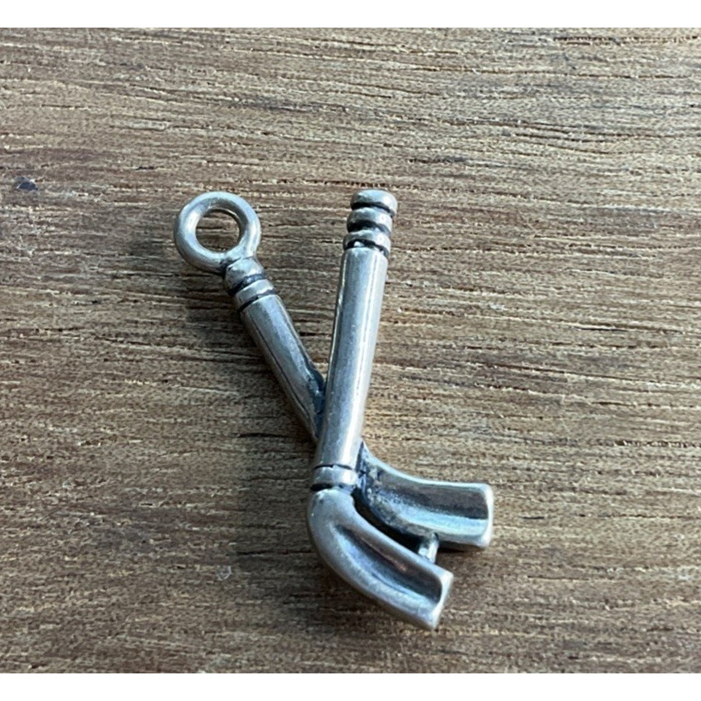 925 Sterling Silver Hockey Sticks Charm