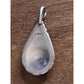 Vintage Sterling Silver Red Garnet Style Teardrop Cluster Pendant