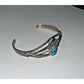 Vintage Navajo Sterling Silver Turquoise Cuff Bracelet Native American Southwest
