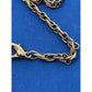 Vintage Gold Tone Hand Mirror Ornate Vanity Pendant 30” Gold Tone Necklace 1970s
