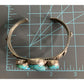 Vintage RB 925 Sterling Silver Turquoise Cluster Cuff Bracelet S/M