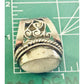 Vintage 925 Sterling Silver Natural Moonstone Statement Ring Size 8 13g Boho