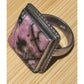 Estate Vintage Sterling Silver Rhodonite Artisan Geometric Statement Ring Size 9