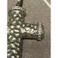 BH 925 Sterling Silver Diamond Accent Nugget Cross Pendant 7.4g 1.6”