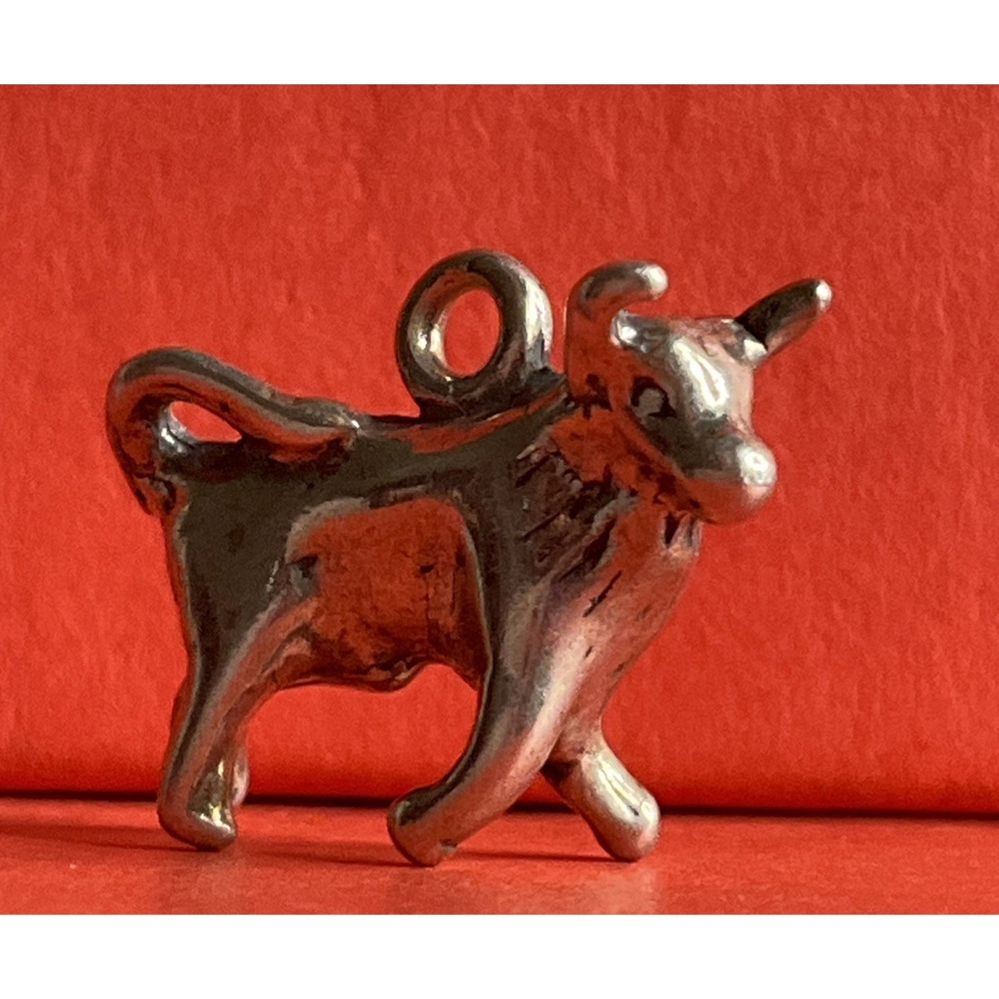 Vintage Sterling Silver Cow Bull Calf Charm