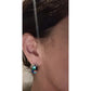 Carolyn Pollack Relios 925 Mosaic Turquoise Malachite Lapis Inlay Earrings
