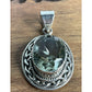 Vintage Prasiolite Sterling Silver Green Amethyst Oval Pendant And 925 Necklace