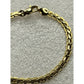Vintage Gold Tone Double Rope Figaro Link Bracelet 7” Lobster Clasp Classic