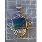 Vintage Sterling Silver Spiderweb Turquoise Cross Pendant 47g Southwestern 3.5”