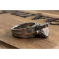 Large Square Cut CZ Ring Multi Band Sterling Silver Statement Ring 8.5