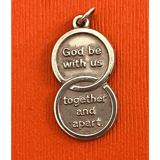 James Avery Retired VINTAGE Silver God Be With Us Together And Apart Charm Pre-Owned