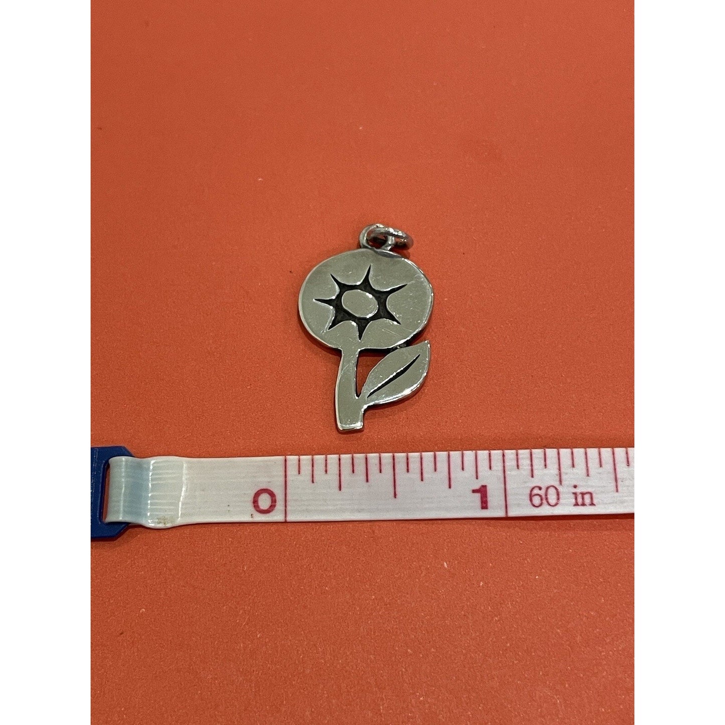 James Avery Retired Vintage Retro Large Silver Flower Charm Or Pendant Pre-Owned