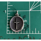 James Avery Retired Sterling Silver Oval Cross Charm Pendant In James Avery Box