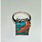 Handmade Sterling Silver Multicolor Mohave Turquoise & Spiny Oyster Ring 10.5